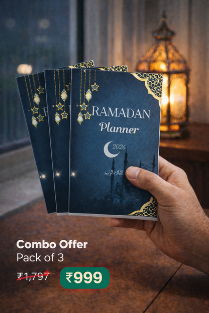 Ramadan Planner Combo Family Pack of 3 (in Simple English)