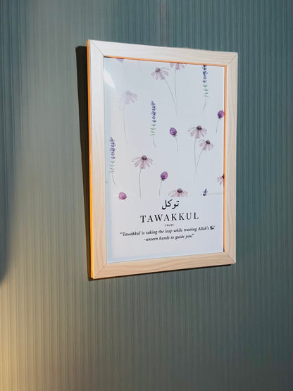 Shukr • Sabr • Iman • Tawakkul – Aesthetic Islamic Wall Art (Set of 4)