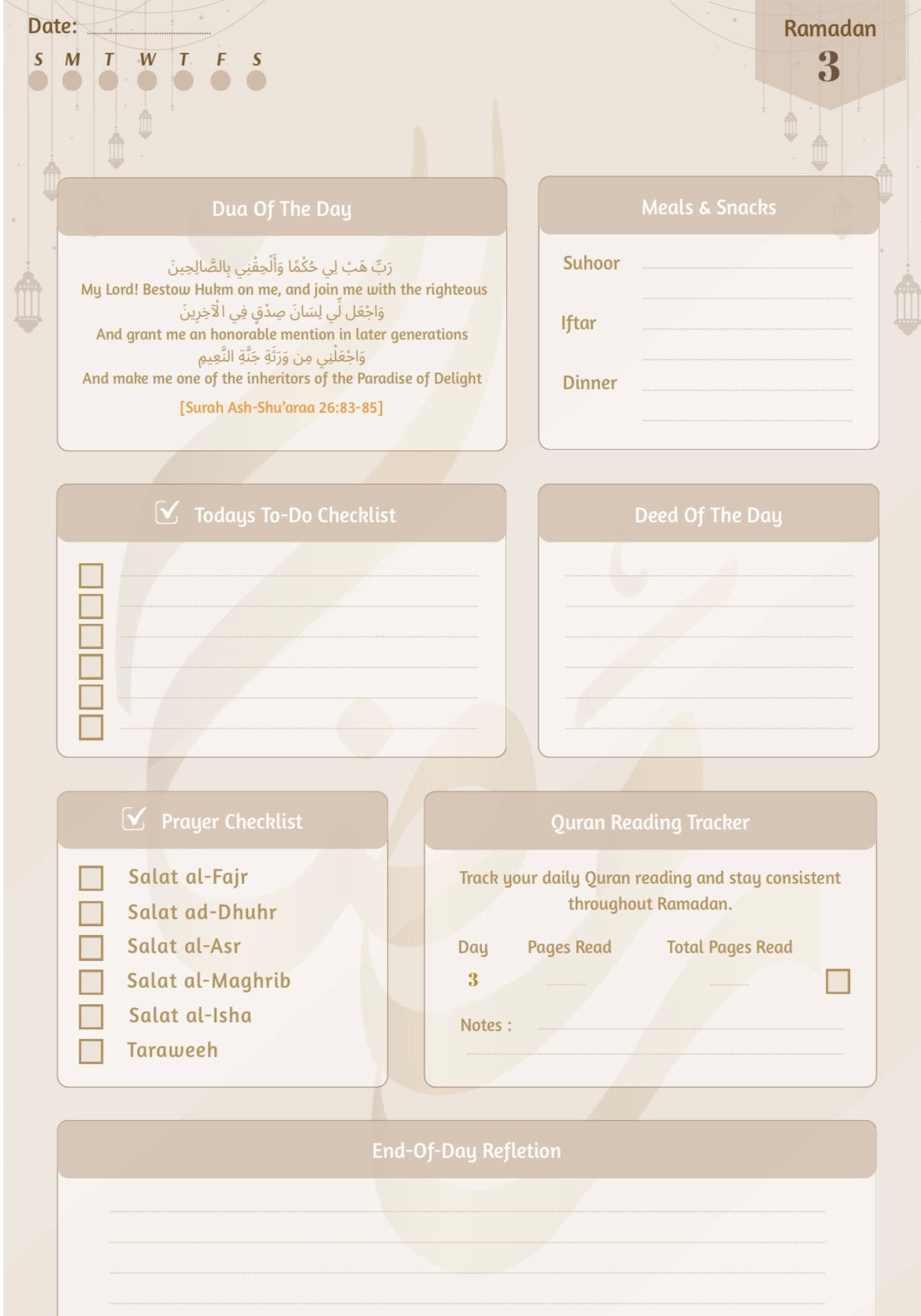 Ramadan Planner 2026  (Simple English)