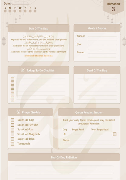 Ramadan Planner 2026  (Simple English)