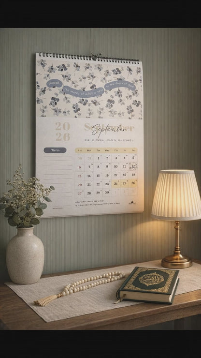 Aesthetic Islamic Calendar 2026